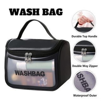transparent waterproof travel toiletry bag