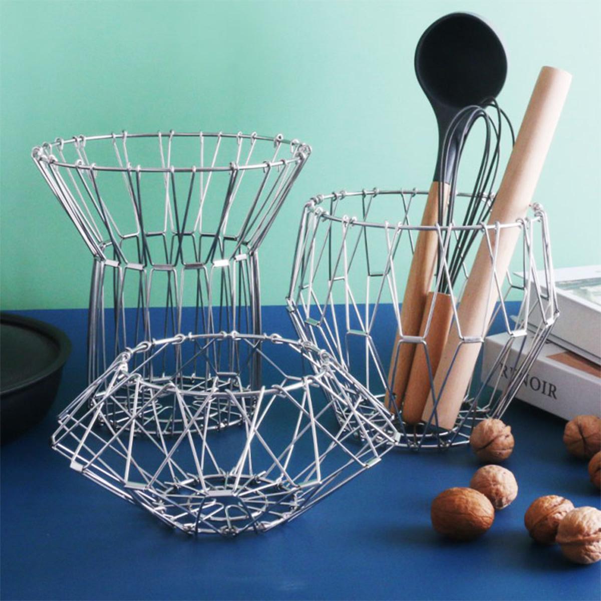 Creative Foldable Metal Fruit Basket