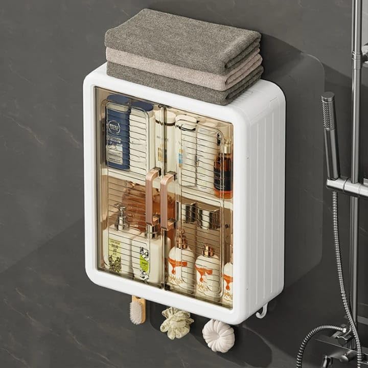 Wall-Mounted Storage Rack For Bathroom Kitchen Storage Cabinet