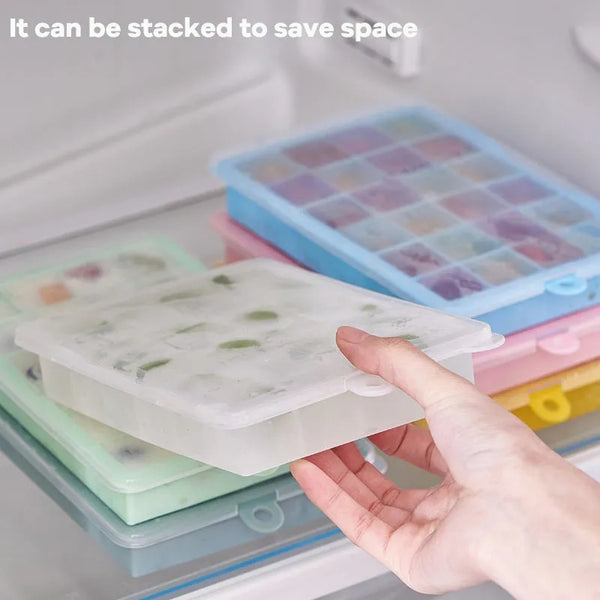Silicone Ice Cube Tray With Lid