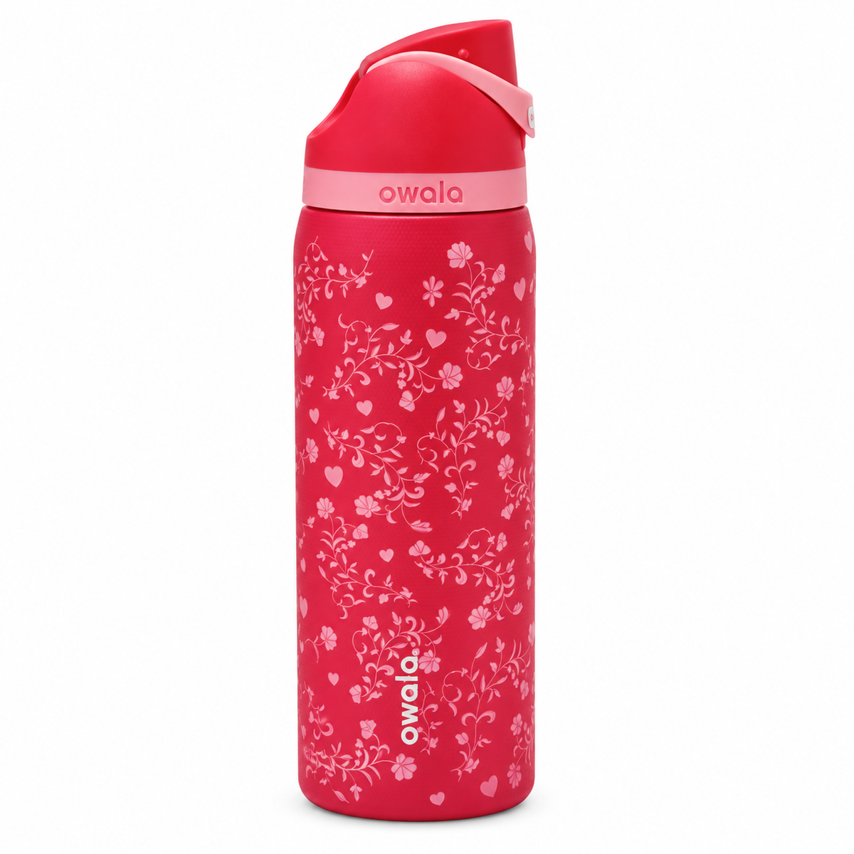 Owala Red Rose New Insulated Stainless Steel Water Bottle With Straw, red rose | 32oz