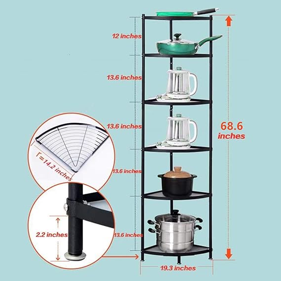 Kitchen Corner Shelf Rack
