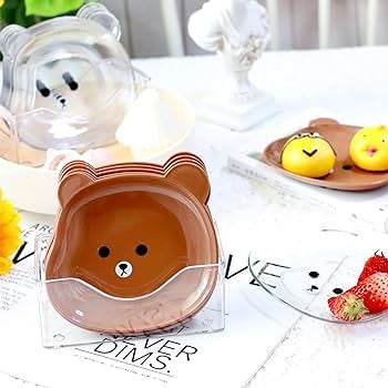 8pcs bear plate set