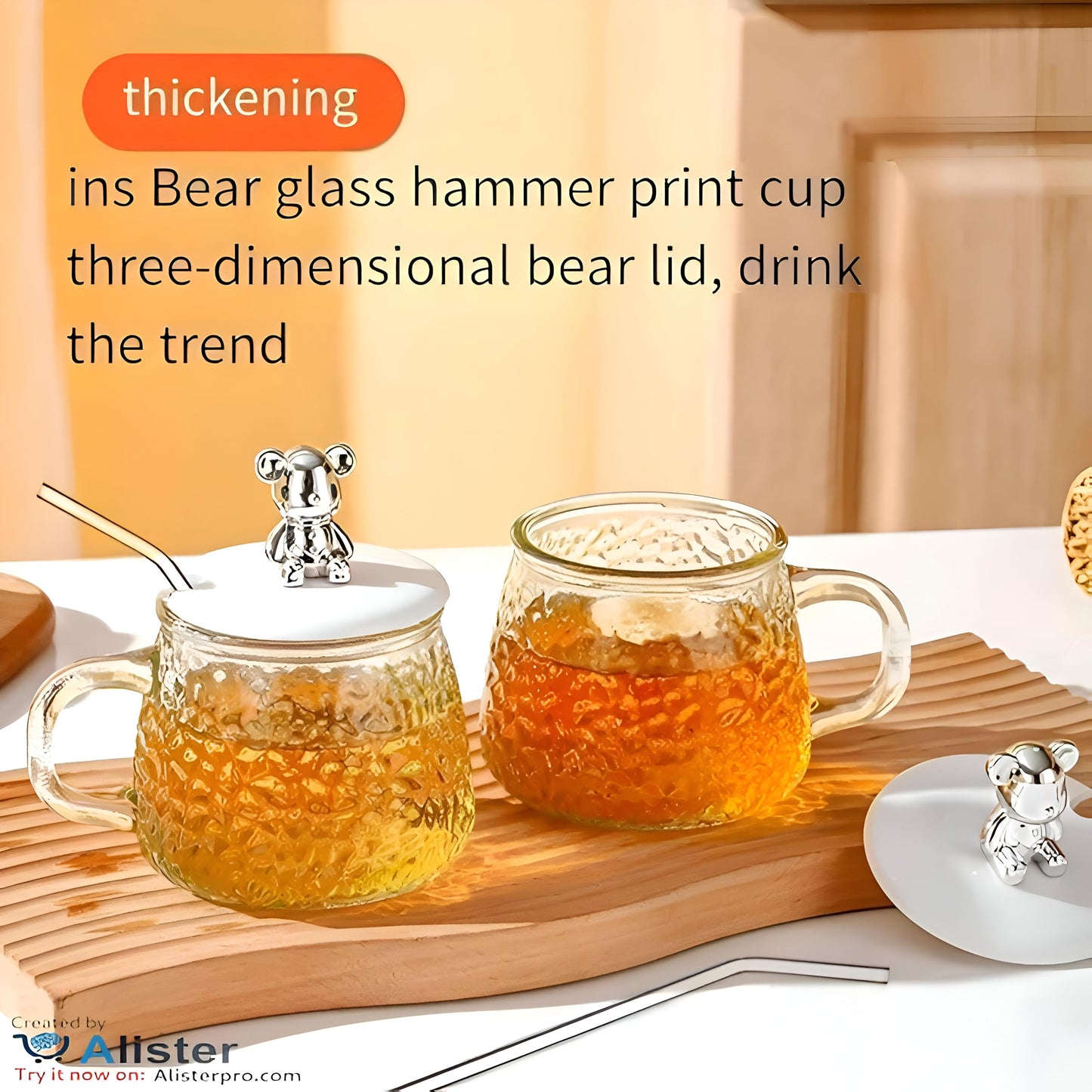 Cute Bear Cup with Lid