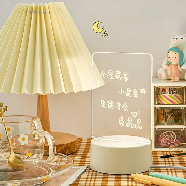 Creative Led Night Light With Note Board