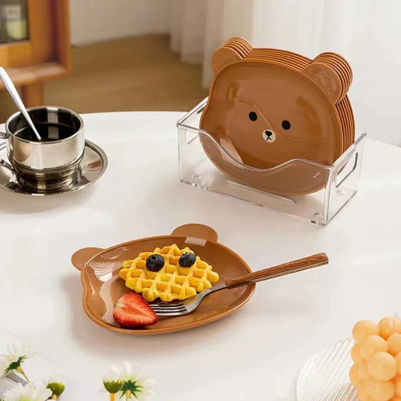 8pcs bear plate set