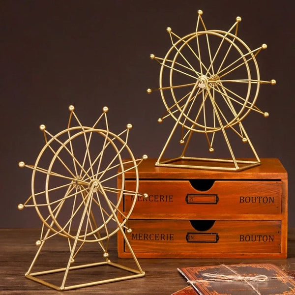 Modern Metal Golden Ferris Wheel