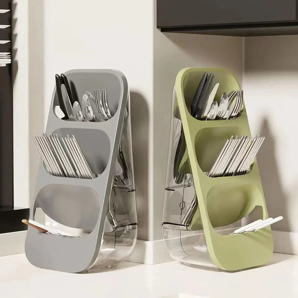 3 Layer Cutlery Organizer, Kitchen Utensils Separation Box