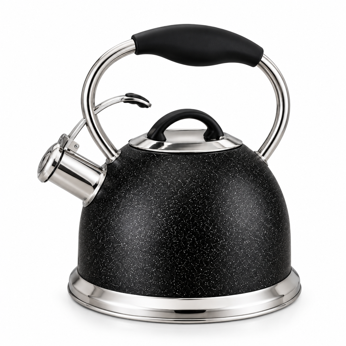 Stainless Steel Whistling Kettle – 3.0L | Black