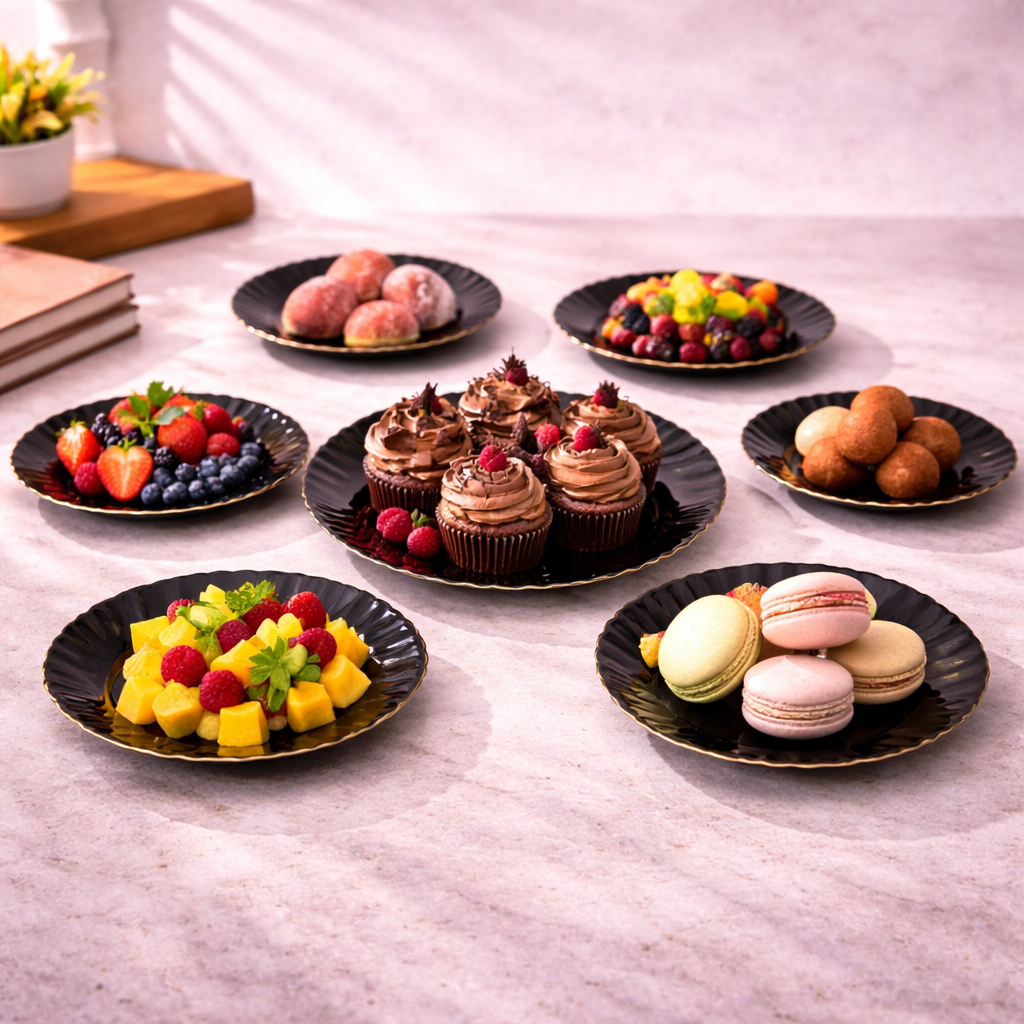 Danny Home Opal Glass Dessert Plate Set 7pcs