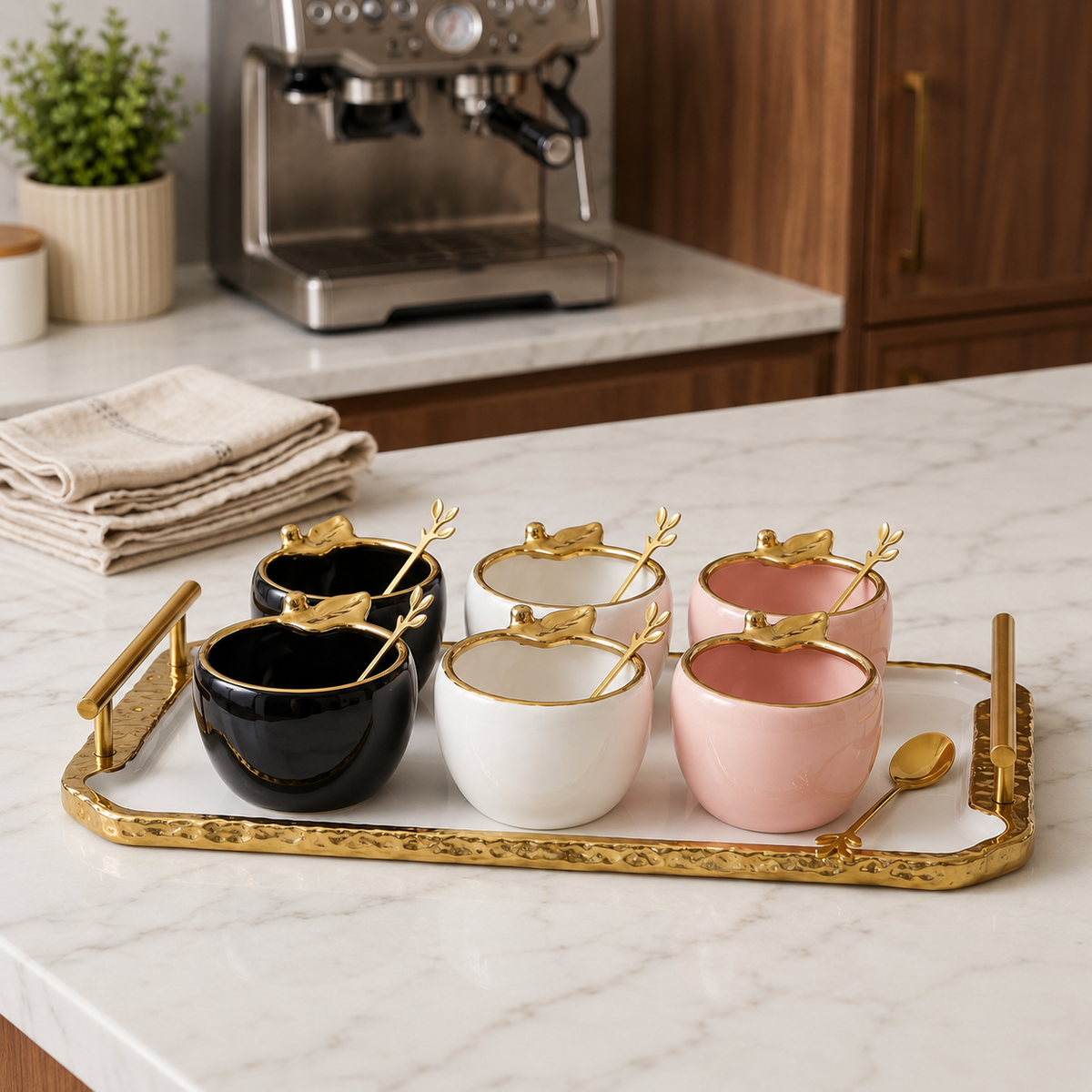 Luxury Ceramic Set with Serving Tray