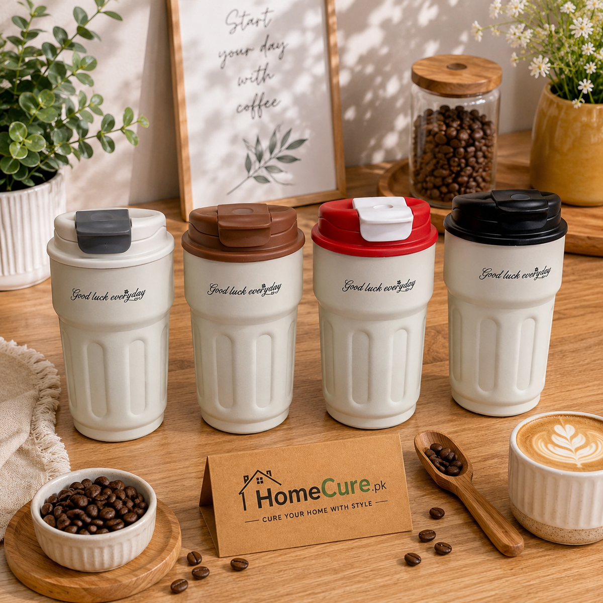 Insulated Coffee Cup with Temperature Display – 500ml