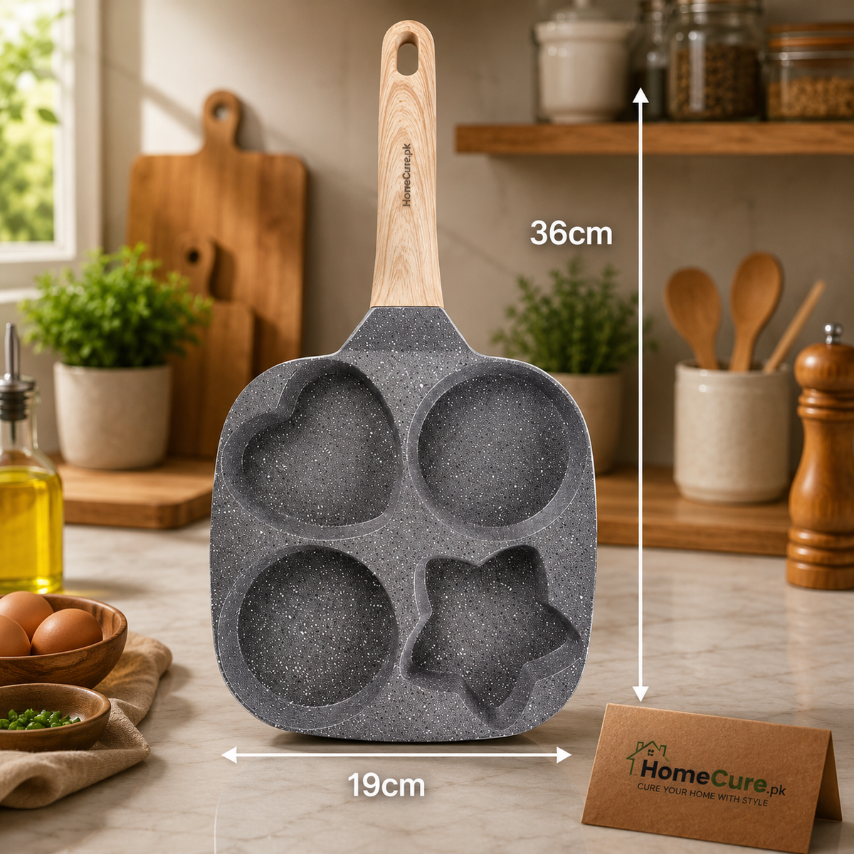 Aron Fry Pan – Multi Shape Marble Coating Non Stick Frying Pan