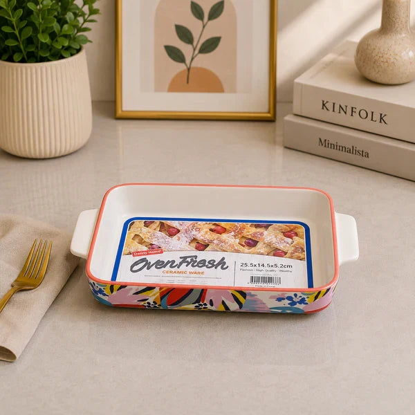 Danny Home Ceramic Bakeware Dish – 25.5 × 14.5 × 5.2 cm