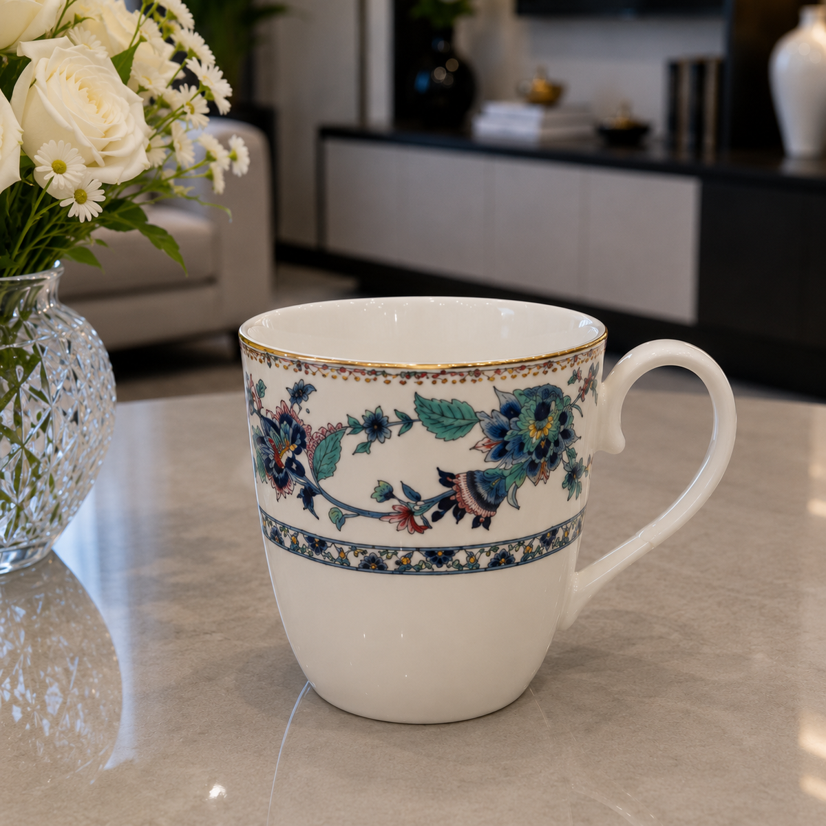 Royal Albert Sapphire Bloom Premium Mug