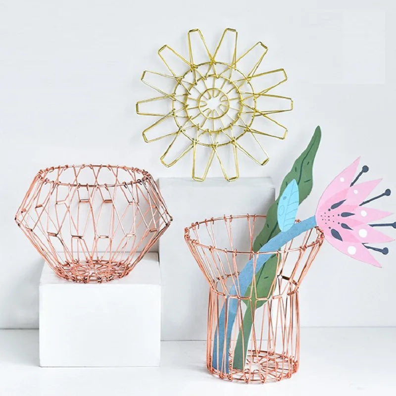 Creative Foldable Metal Fruit Basket