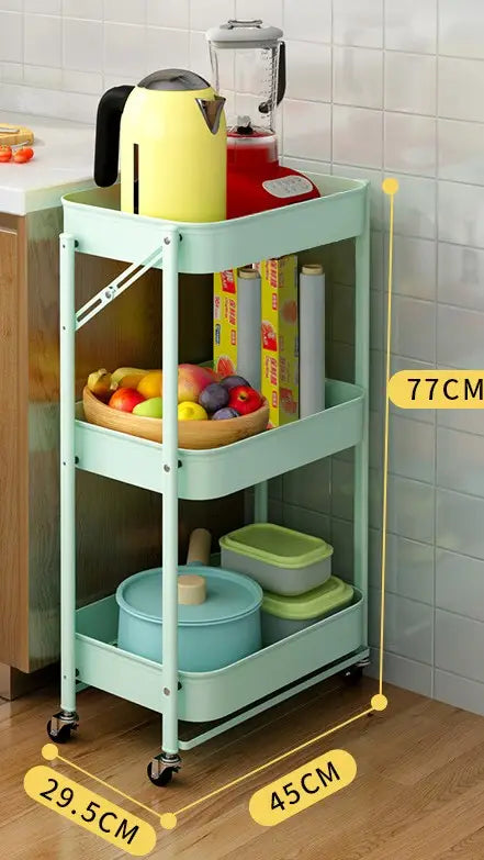 3-Tier Kitchen Storage Trolley Rack