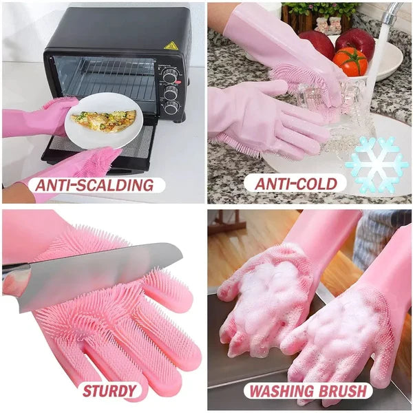 Silicone Dish Washing Hand Gloves
