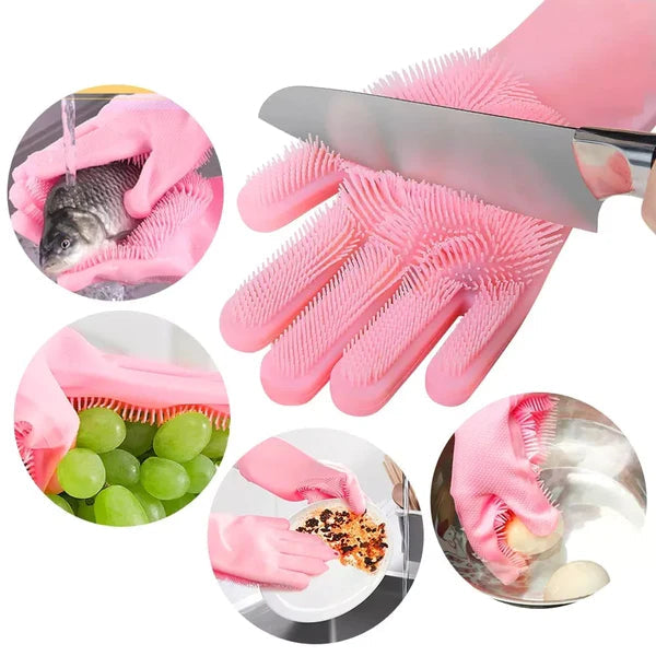 Silicone Dish Washing Hand Gloves