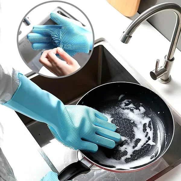 Silicone Dish Washing Hand Gloves