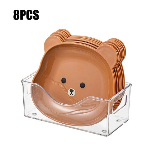8pcs bear plate set