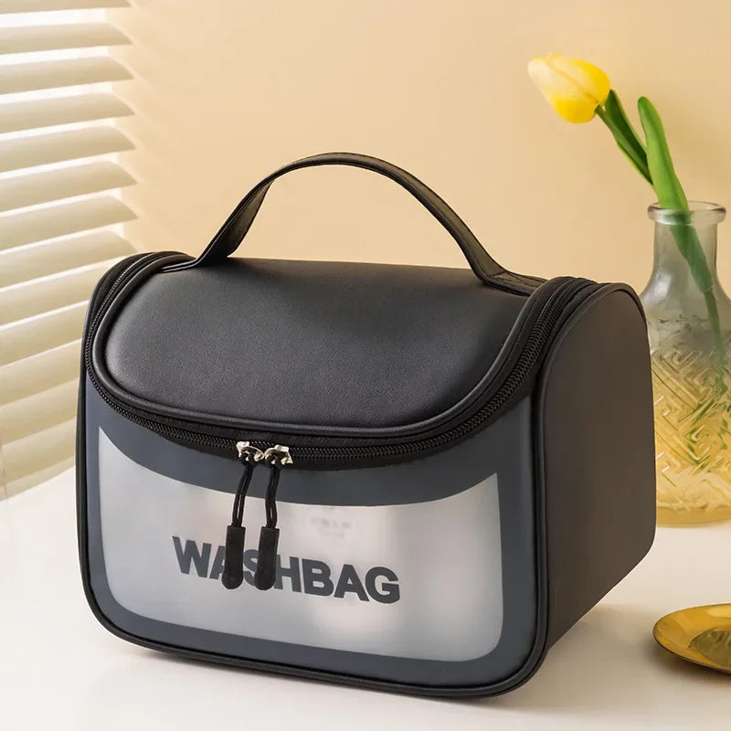 transparent waterproof travel toiletry bag