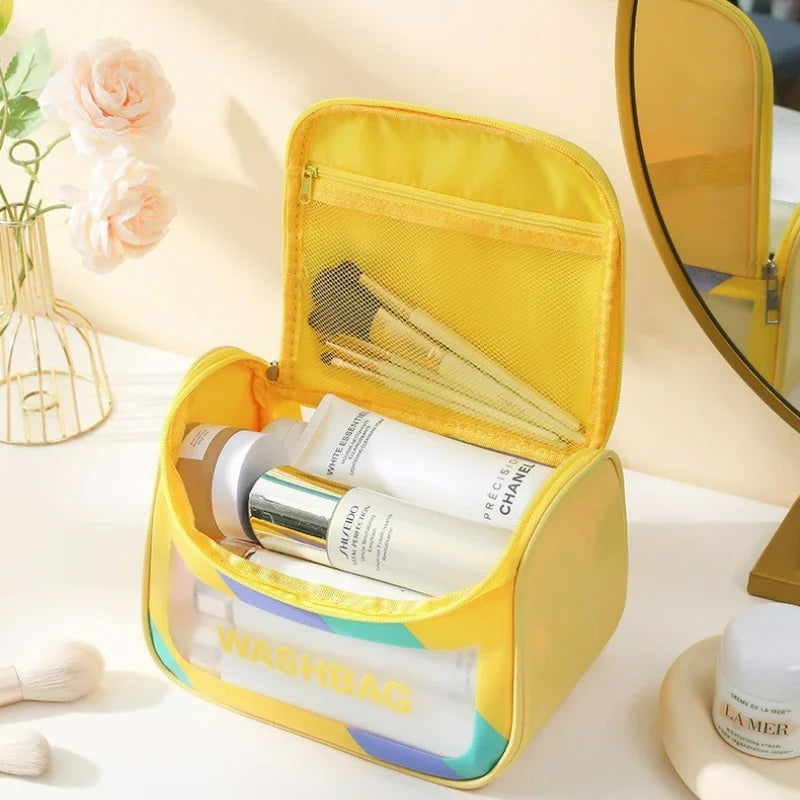 transparent waterproof travel toiletry bag