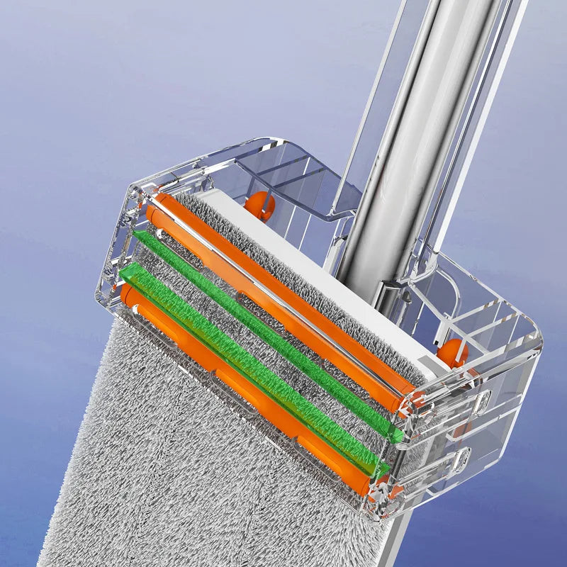 Flat Squeeze Mop & Foldable Bucket for Easy Cleaning