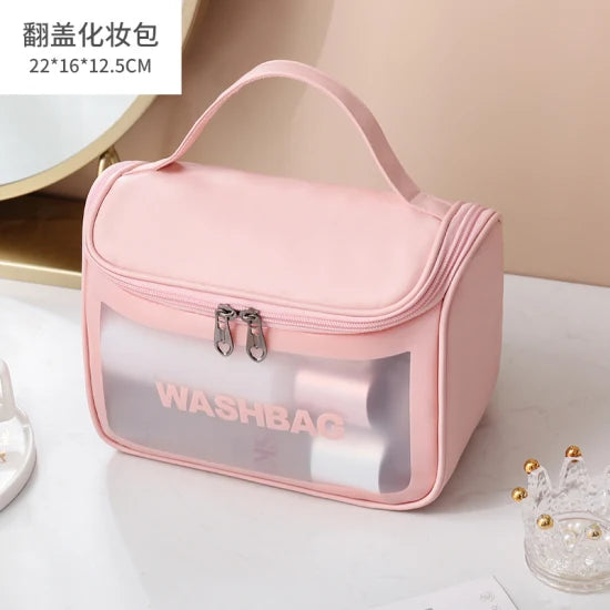 transparent waterproof travel toiletry bag
