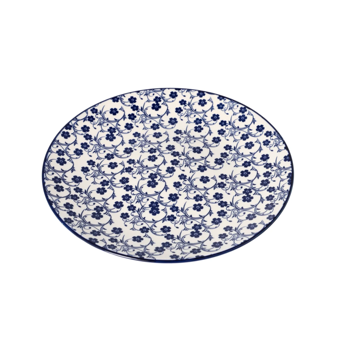 Danny Home Blue Flower Design Dinner Plate 27cm