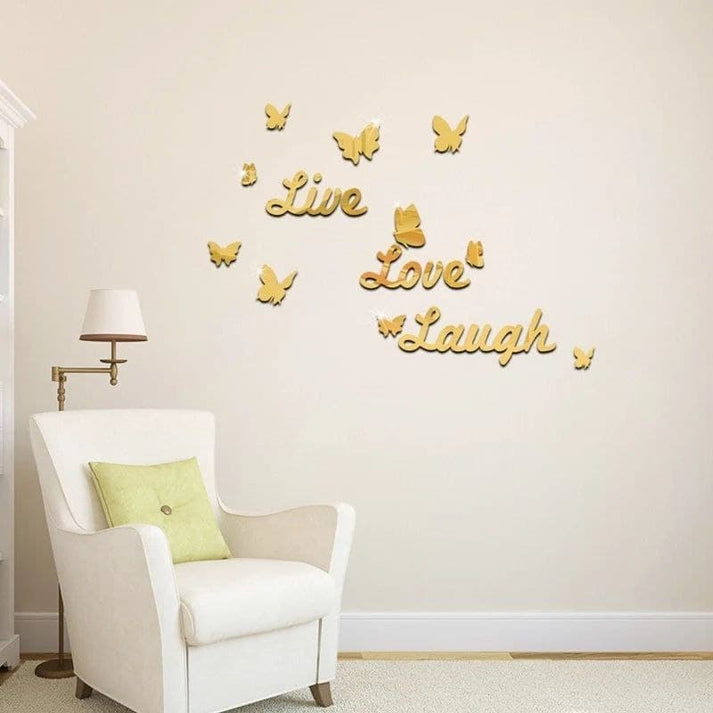 D Acrylic Décor Mirror Wall Sticker for Dining Room Wall Décor