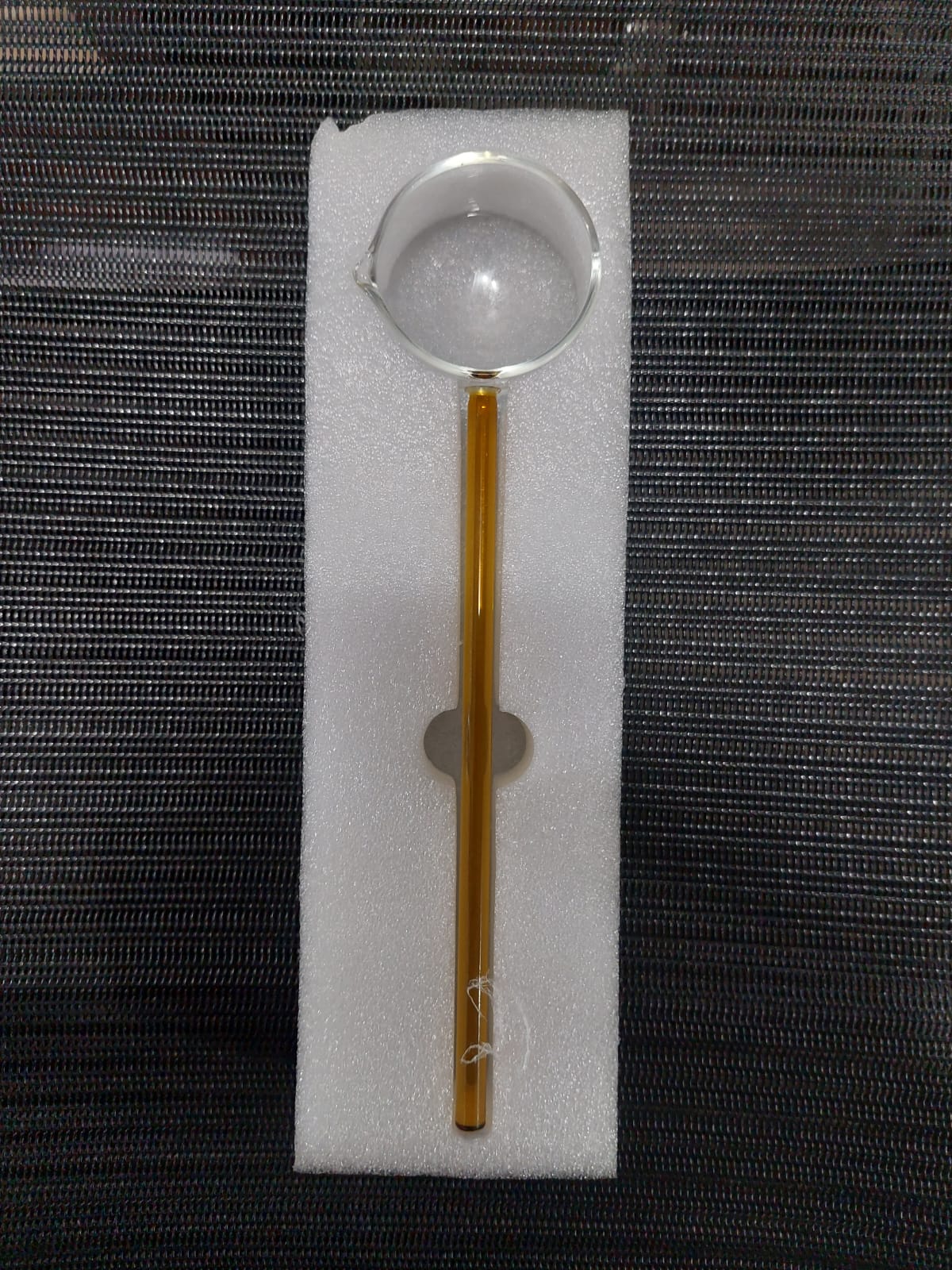 Transparent long glass spoon
