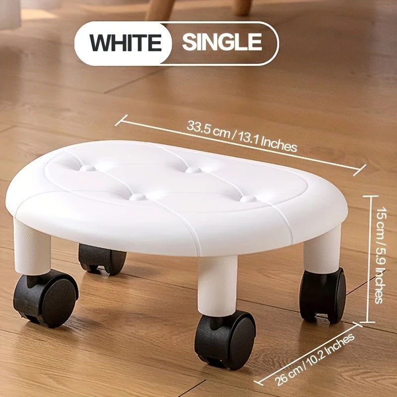 360° Rolling Stool with Wheels for Home