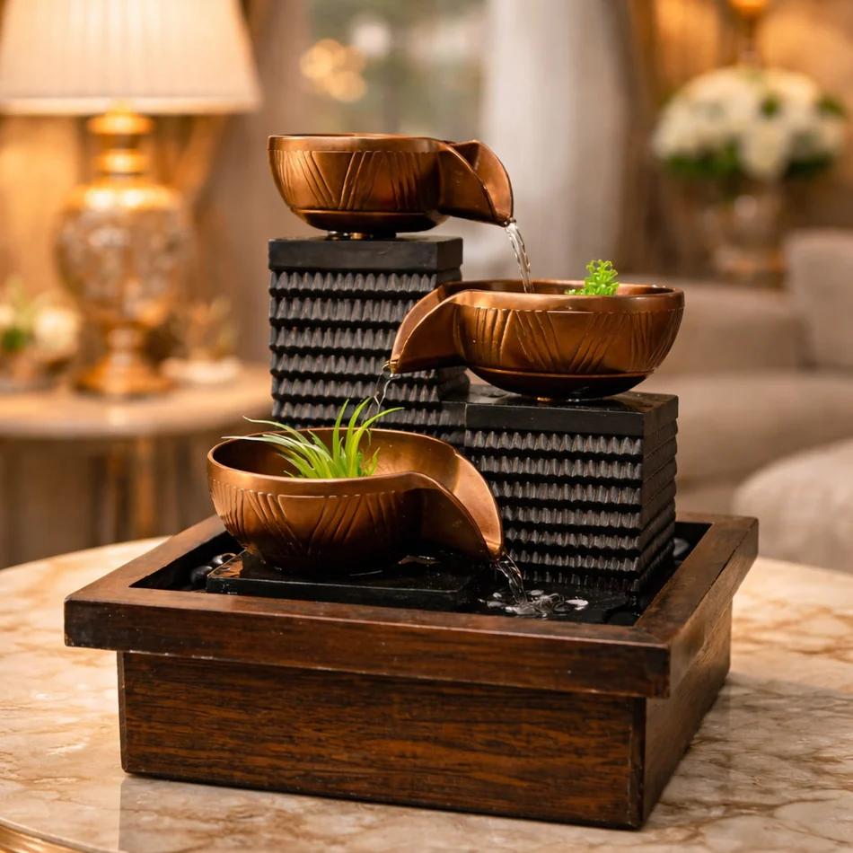 Zen-Flow Electric Fiber Fountain – Indoor Oasis Edition
