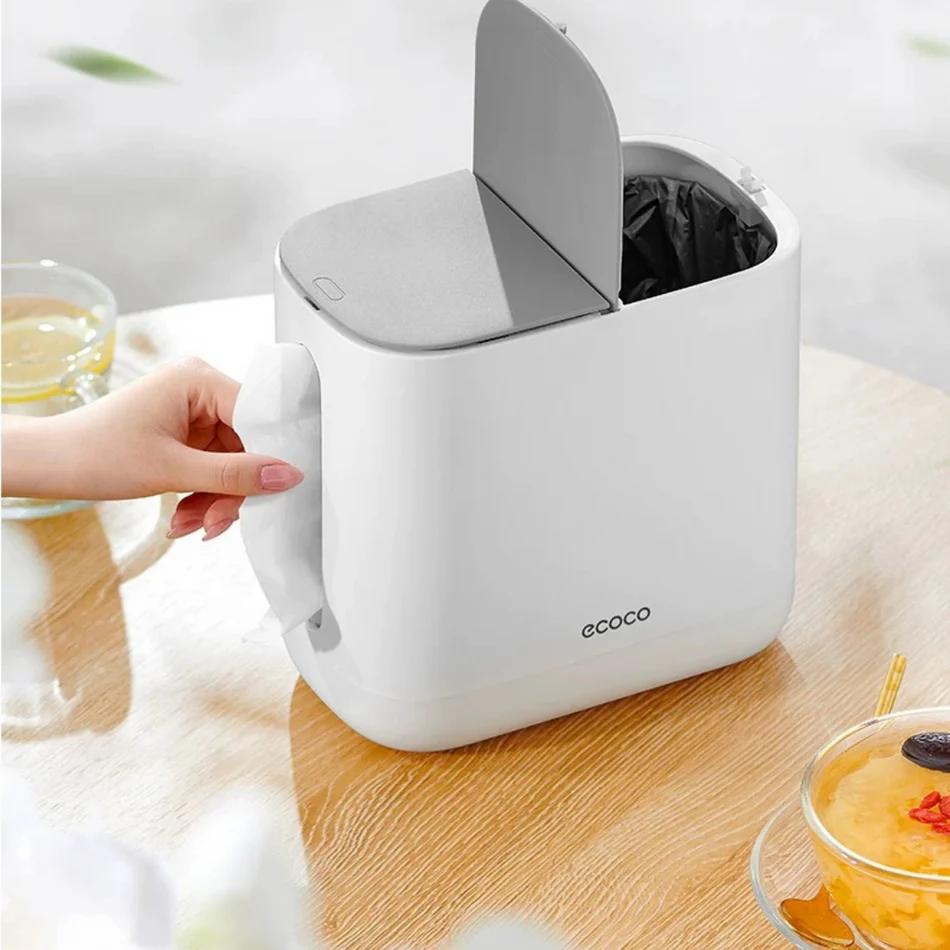 Ecoco Integrated Tissue & Trash Bin – Modern Desktop Utility