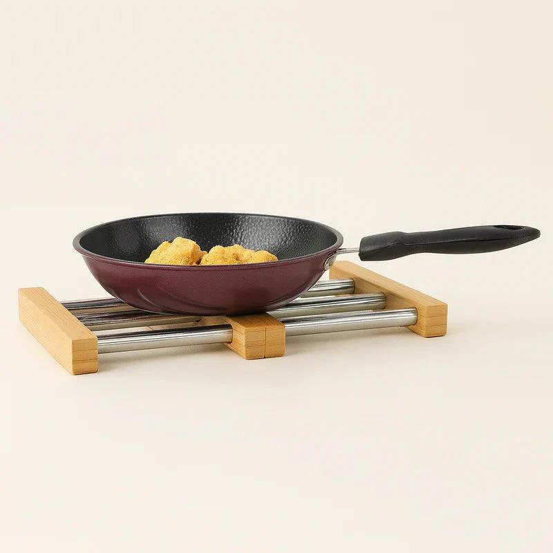 Shengya Bamboo Wok Stand Expandable Heat Resistant Base