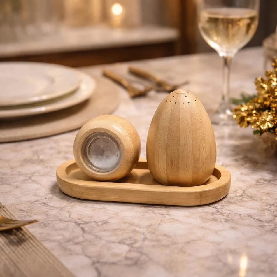 Grind Duo - Matching Bamboo Salt & Pepper Mill Set