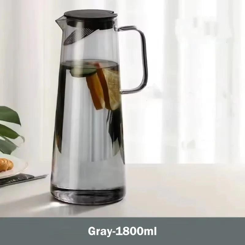 Premium 1800ml Glass Water Jug & Elegant Tabletop Pitcher