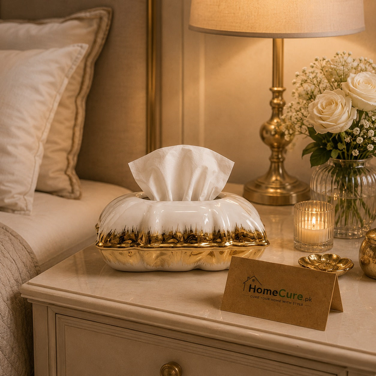 Luxury Vanity Tissue Box Holder for Home Décor