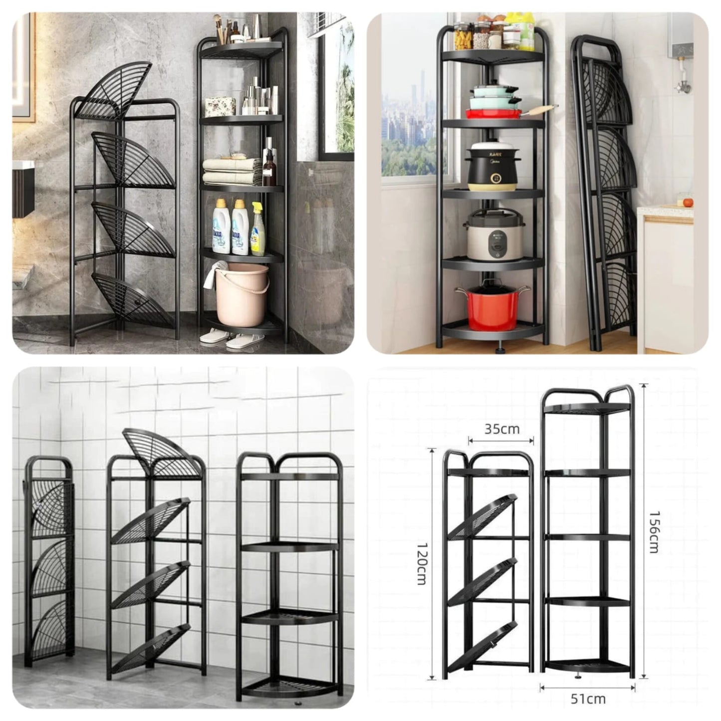 Kitchen Corner Shelf Rack