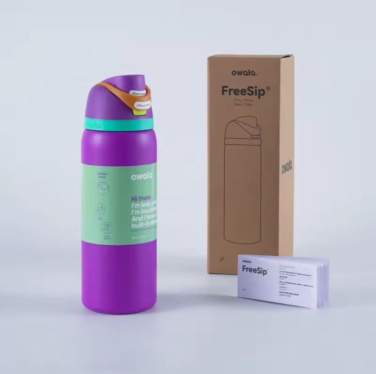 Owala FreeSip Water Bottle - 32oz | White