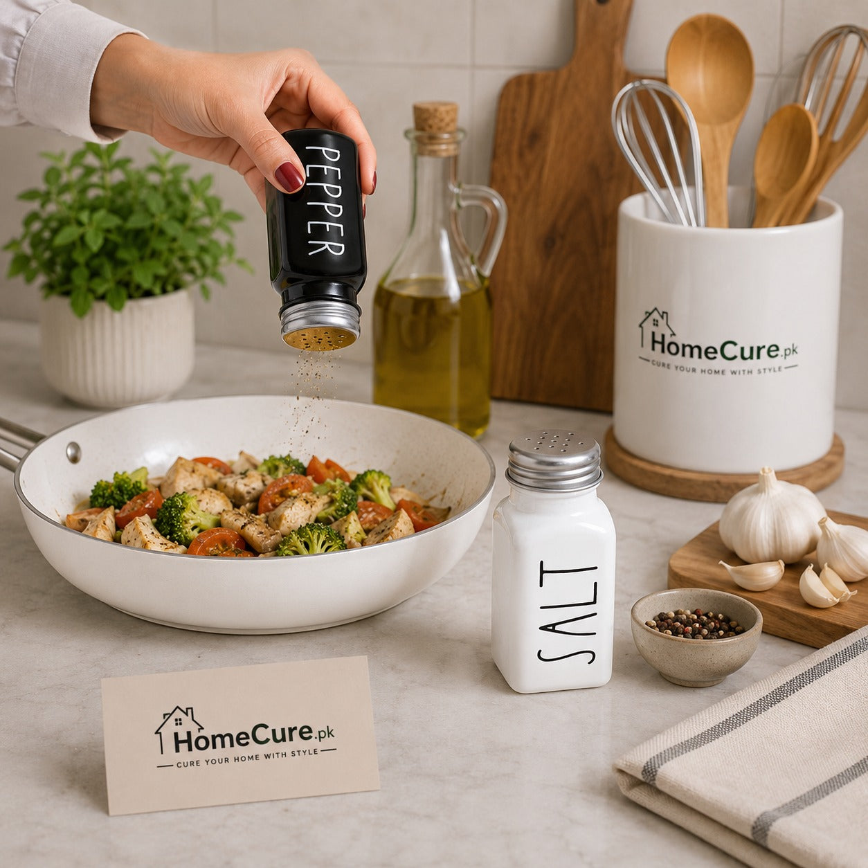 Salt and Pepper Dispenser Set (Pair) | Elegant Kitchen Tableware
