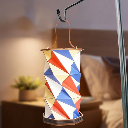 Unique Rotating Paper Folding Lamp