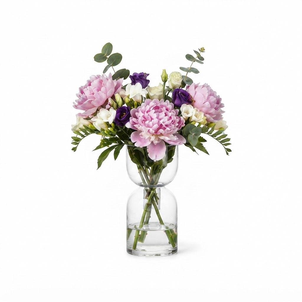 Premium Glass Decorative Vase – 24.9cm | Elegant Flower Vase