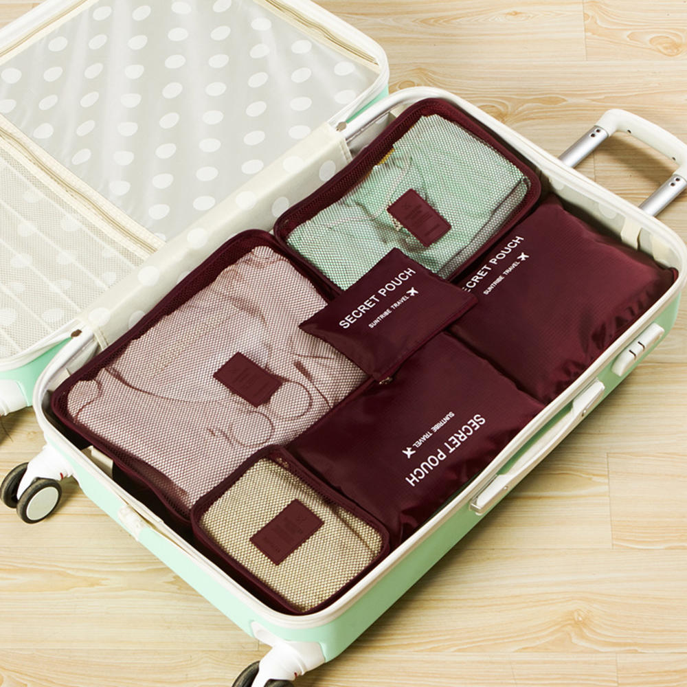 6pcs Travel Luggage Packing Cubes