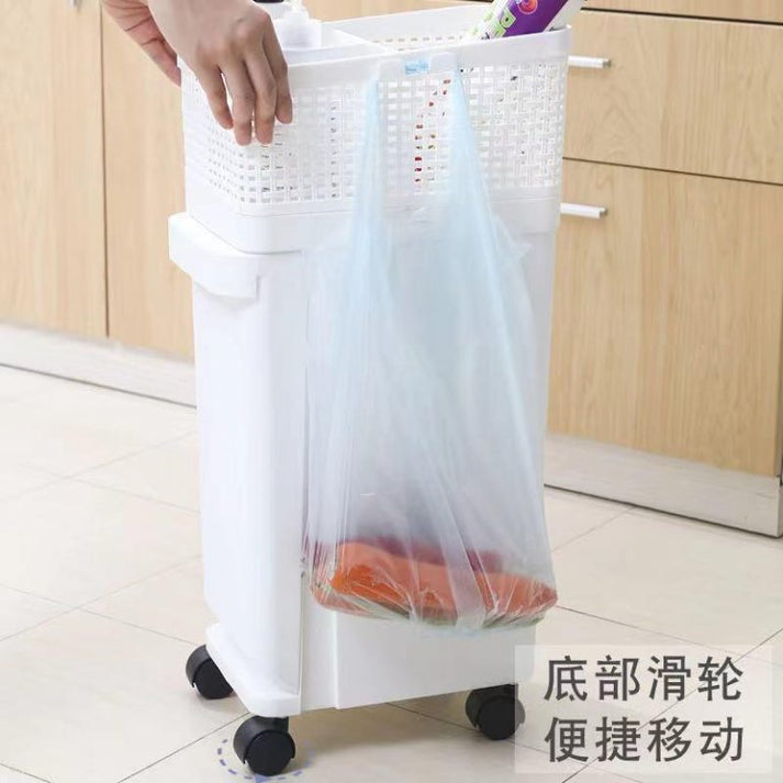 Moveable Kitchen Trolley With Garbage Bin