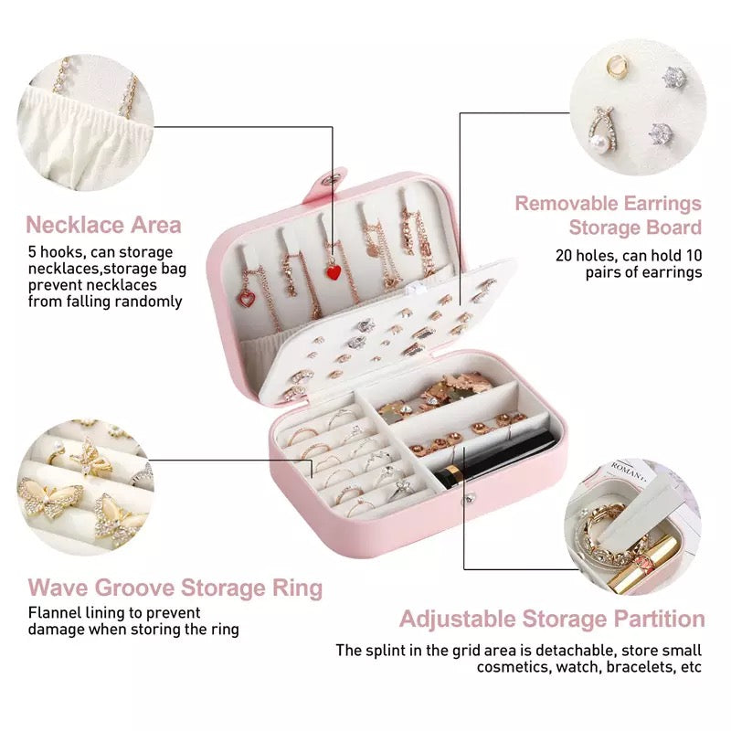 Mini Leather Jewellery Organizer Box