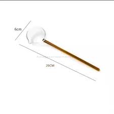 Transparent long glass spoon