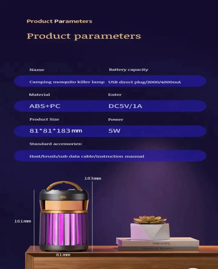 Multifunctional Mosquito Killer Light - Wall & Desktop