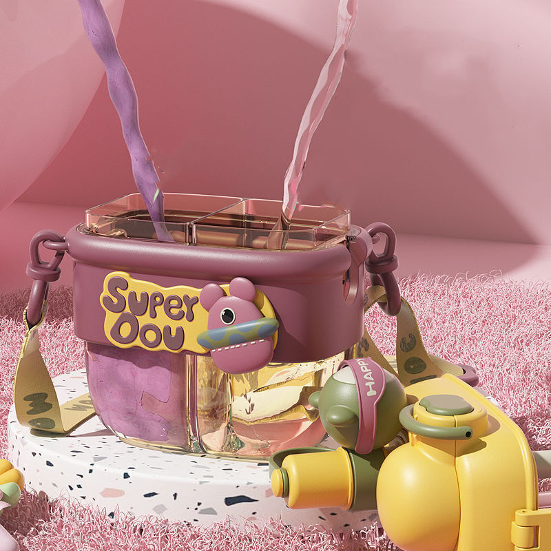 Kids Water Bottle Dual Compartment